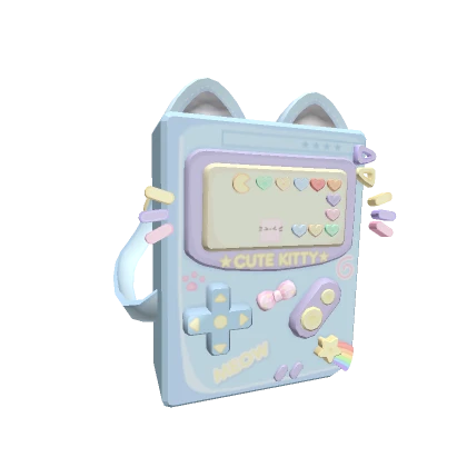 Kawaii Blue Charm Kitty Gamer Backpack