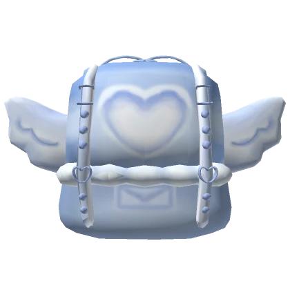 Blue Heart Backpack with Wings