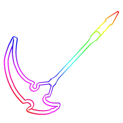 White Rainbow Darkness Scythe [BACK]