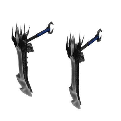 (1.0) Front Dual Leviathan Scythes - Silver 