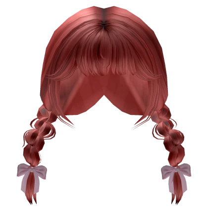 Dollette Red Braids with Cutsey Bows