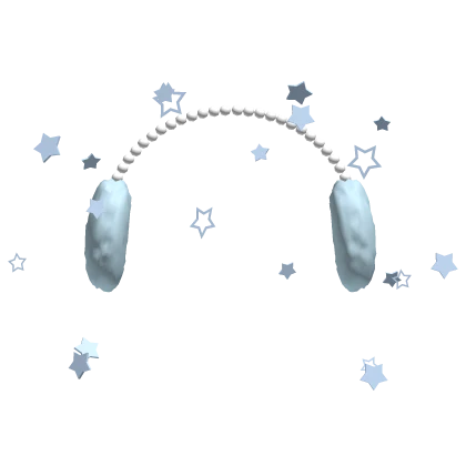 Preppy Light Blue Pearl Earmuff and Confetti