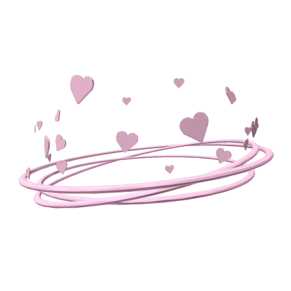 Floating Hearts Angel Halo Pink