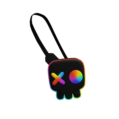 Y2K Skull Purse - Rainbow