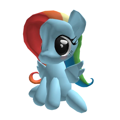 ♡ : rainbow pony plushie (waist)