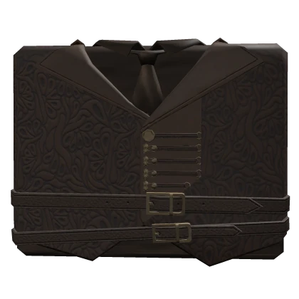 Brown Gothic vest with tie