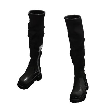 Designer Thigh High Shoes 2.0 - Black