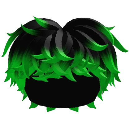 Black and Green Messy Hair