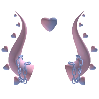 Pink and Blue Heart Horns