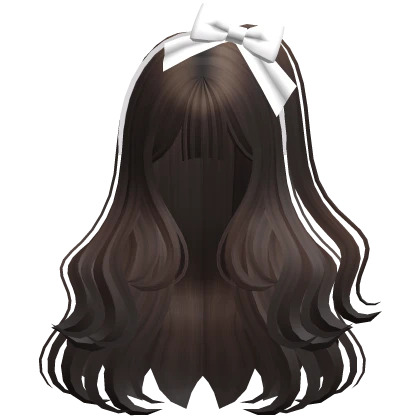 Long Wavy Hairstyle with Headband (Dark Brown)