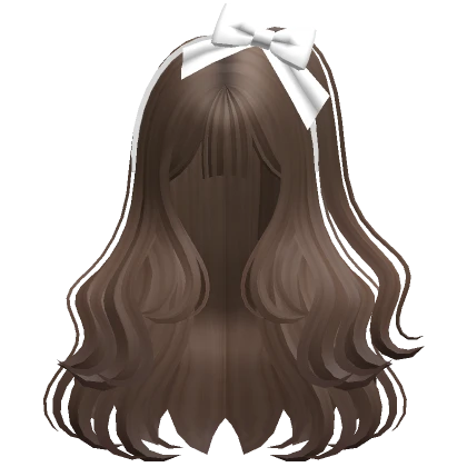 Long Wavy Hairstyle with Headband (Brown)