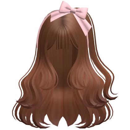 Long Wavy Hairstyle with Headband (Ginger)