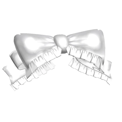 Kawaii Bow Ruffled Front (White)