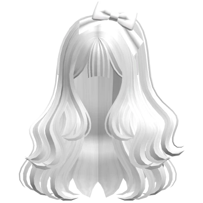 Long Wavy Hairstyle with Headband (White)