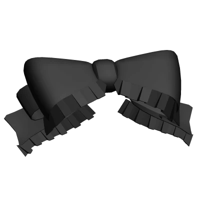 Kawaii Bow Ruffled Front (Black)