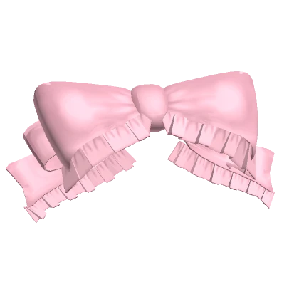 Kawaii Bow Ruffled Front (Light Pink) 