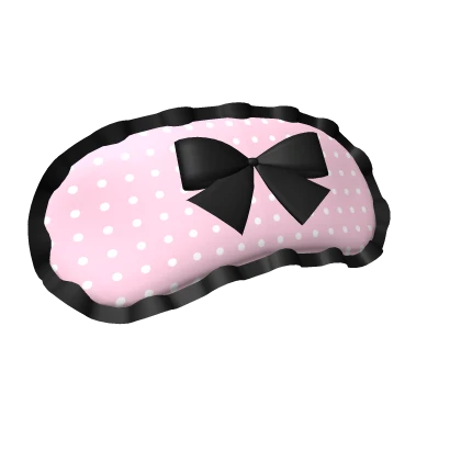 ୨୧ cutesy sleeping bed mask in pink zZ