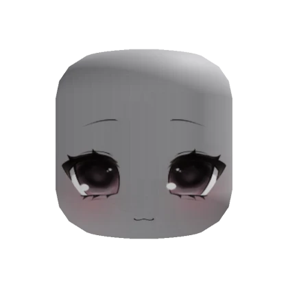 kawaii pink puppy eyes face