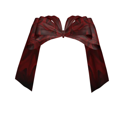 Indie Silk Hair Bow in Dark Red