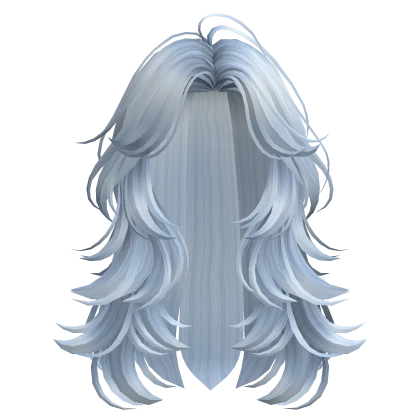 Sky Blue Fluffy Layered Hair