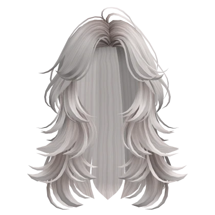 Silver Fluffy Layered Hair