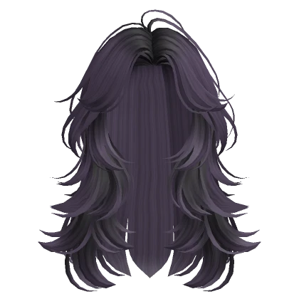 Purple Fluffy Layered Hair