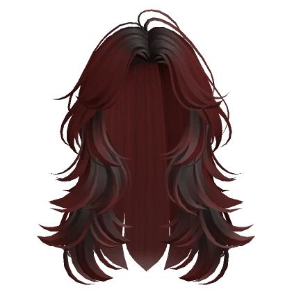 Dark Red Fluffy Layered Hair