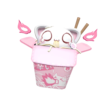 WAIST Kawaii Kitty Fire Noodles Pink