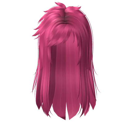 Messy Magenta Scene Idol Hair