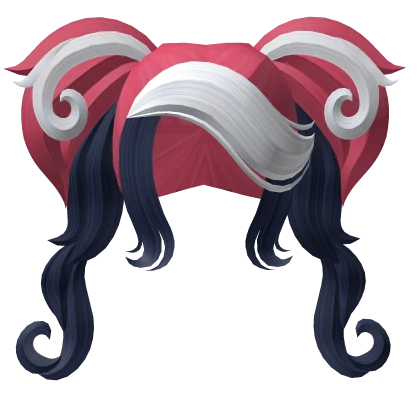 Velvette Multicolored Swirly Pigtails 