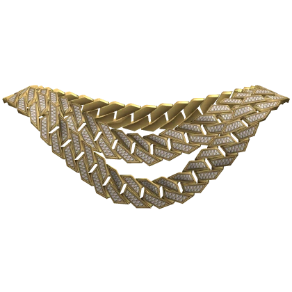 Double Iced Out Gold Chain 