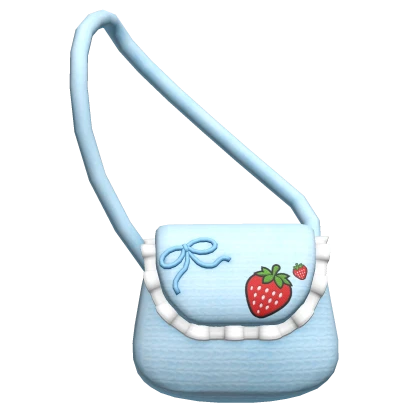 ♡ strawberry purse (blue)