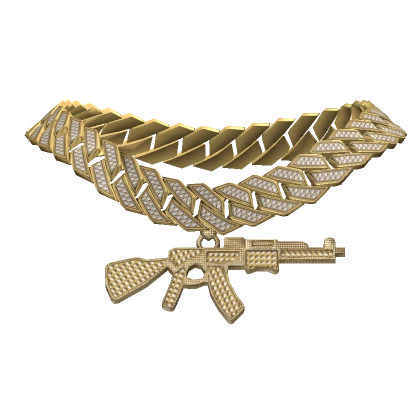 Gold Iced Out AK Cuban Chain [Boy]