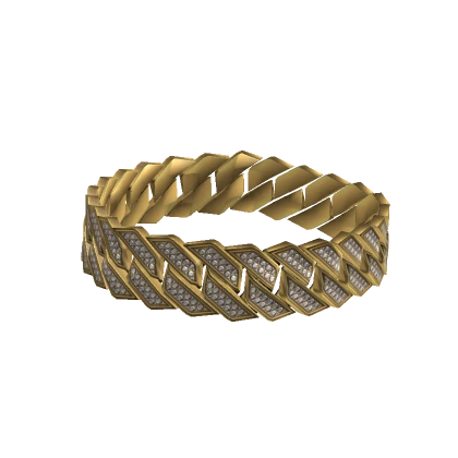 Iced Out Gold Chain Bracelet Right [Boy]