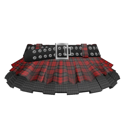 🎱Y2K Plaid Red skirt with strap 3.0