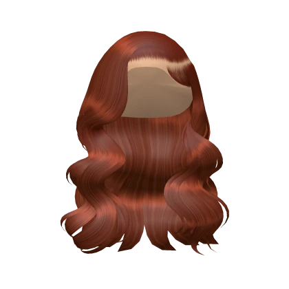 Wavy Side Part Curls In Ginger