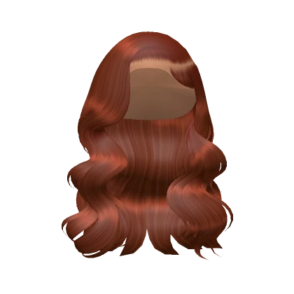 Wavy Side Part Curls In Ginger