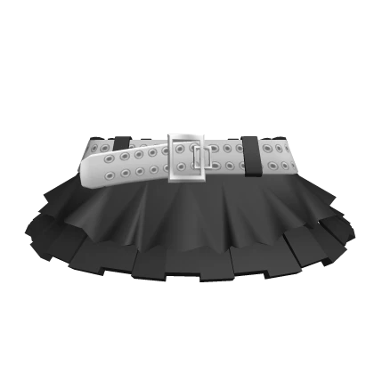 🎱Y2K Black silky skirt with white strap 3.0