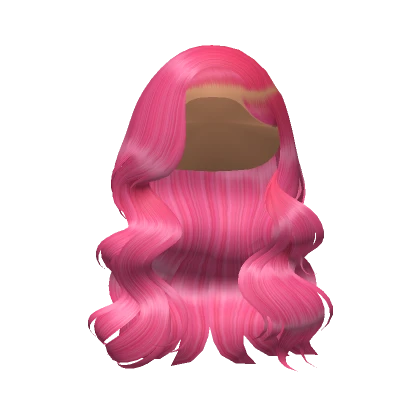 Wavy Side Part Curls In Pink