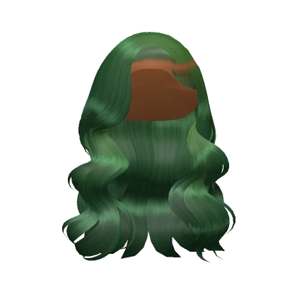 Wavy Side Part Curls In Green