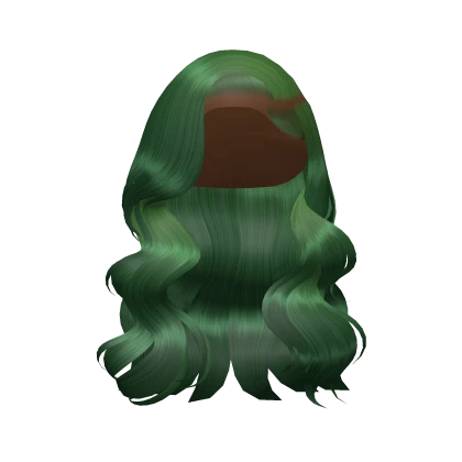 Wavy Side Part Curls In Green