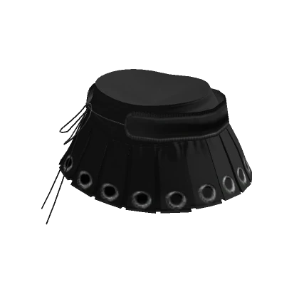 ☆ black pleated miniskirt with a belt