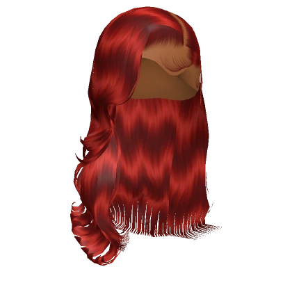 𝓖 Red Wavy Side Part Blowout Lace