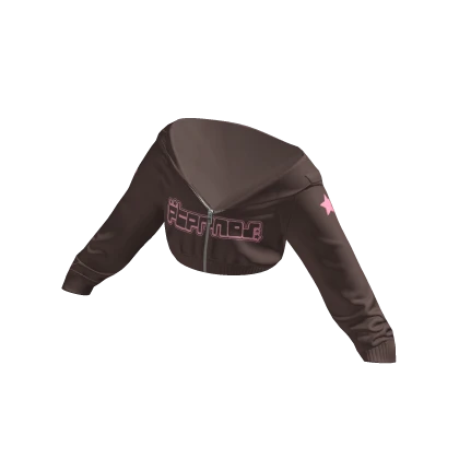 Cropped Half Zipped Eternos Star Hoodie