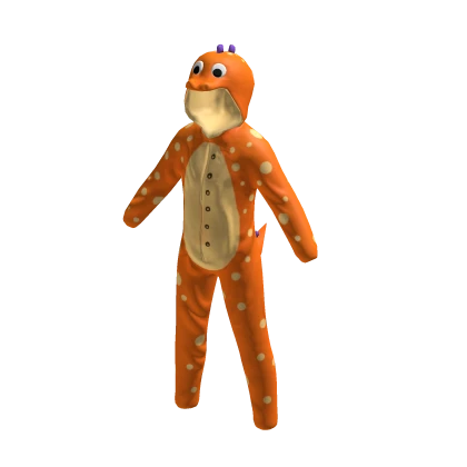 Orange Dinosaur Pajama