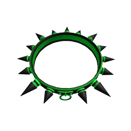 [1.0] Black and Green Spiky Collar