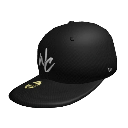 Sideways Black Fitted Hat