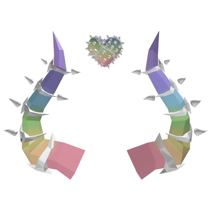 Rainbow Spiked Horns