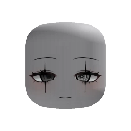 halloween jester clown anime face (recolorable)