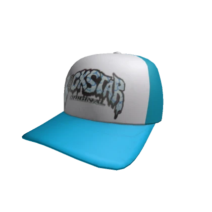 Blue Rockstar Trucker Cap